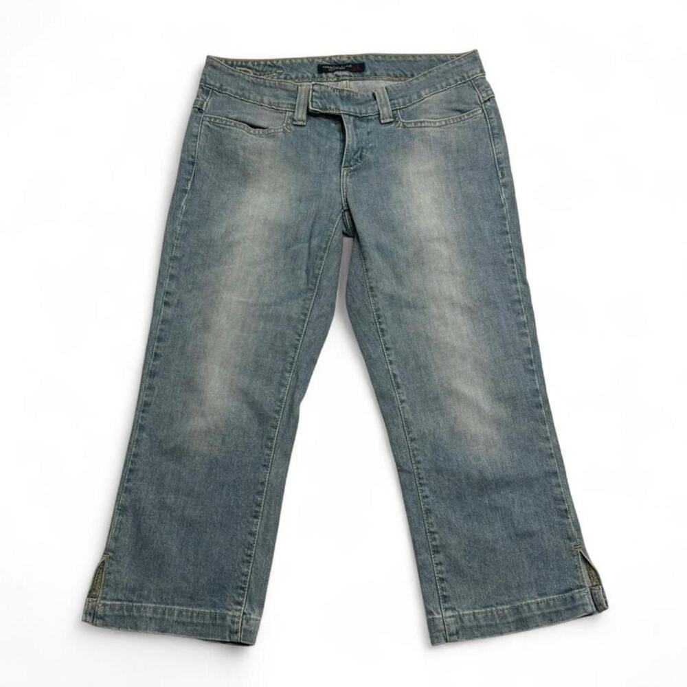 American Eagle Vintage Y2K Early 2000s blue low rise Capri jeans Size 2" summer